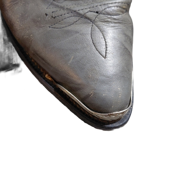 TEXAS Cowboy Boots Men\'s Gray Leather Western Boots Size 10 M main image 8